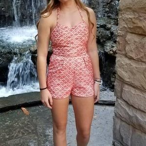 Boutique Textured halter neck romper